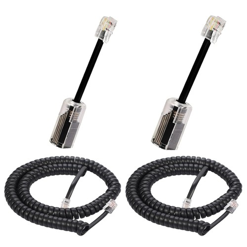 Telephone handset cord 8ft - telephone, cord,