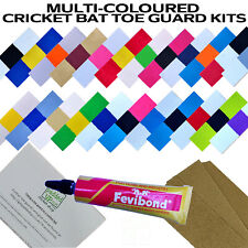 Cricket Bat Toe Guard Kit inc Glue & Guide Multi-coloured WINTER SPECIAL