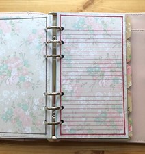 Filofax Personal Organiser Planner - Elegant Cream Flower Paper - 20 pages