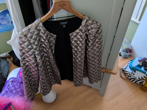 Top shop gold sequin - sequin, jacket