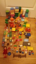 LEGO DUPLO ANIMALS VEHICLES PEOPLE HOUSE PARTS LISA DOLL ASSORTED BRICKS BUNDLE