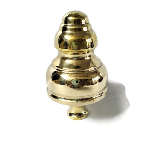 Solid brass bed knob - solid, high