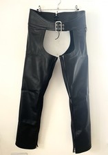 Mister black leather chaps - mister,