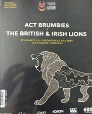 Brumbies v British and Irish Lions 2025 official programme, Canberra