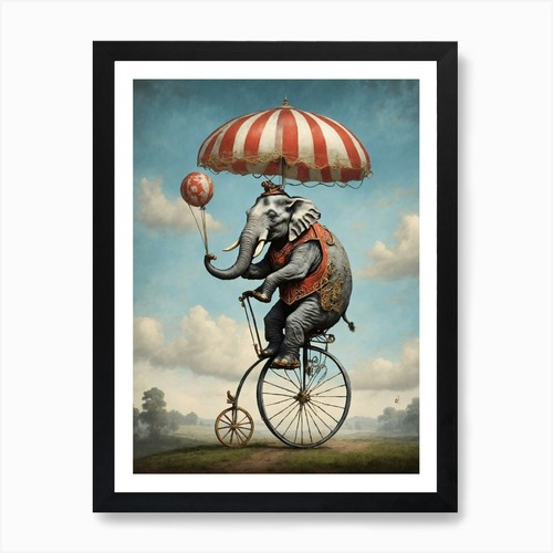 Elephant penny farthing - elephant, on