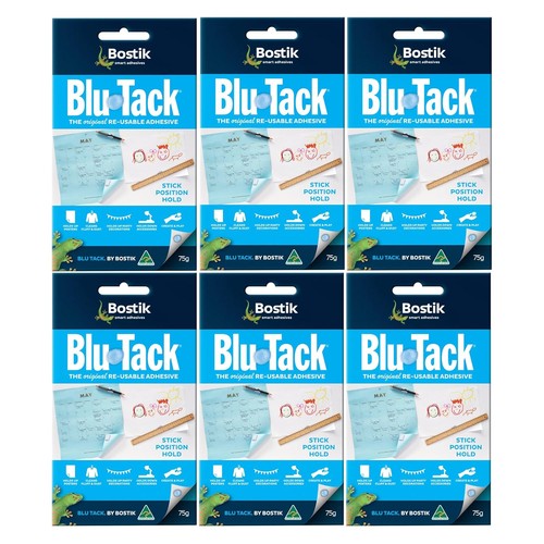 Pack blu tack - 6-pack, reusable