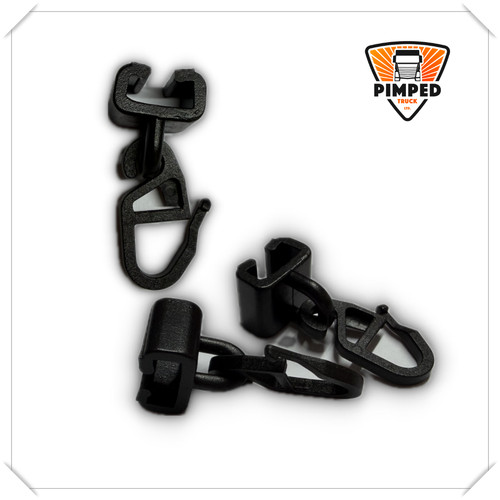 Black curtains hooks - curtains, truck