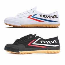 Black White Feiyue Shoes for Kung Fu Wushu Martial Arts Tai Chi Canvas Sneakers