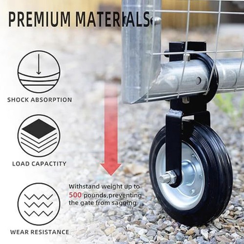 Rubber wheel farm gate - gate, caster