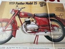 PANTHER MODEL 35  249cc  REYOLDS EARLES FORKS MOTORCYCLE ARTICLE.