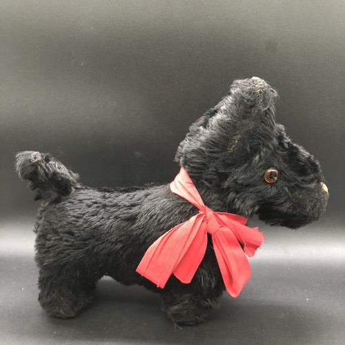 Antique mohair black scottie - antique,