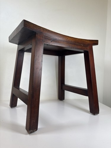 Wooden saddle stool villa - saddle,