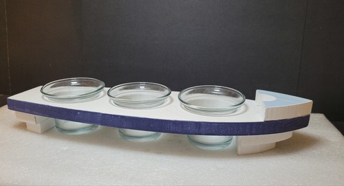 Wooden row boat with glass - with, 3