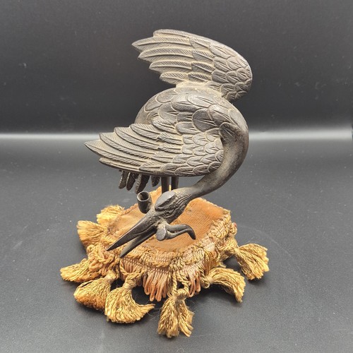 Antique japanese bronze - japanese, crane