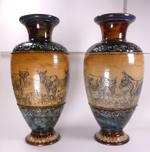 Fine pair doulton - fine, lambeth