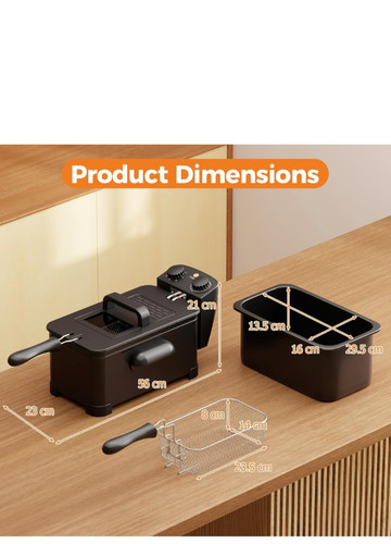 Electric deep fryer compact - fryer,