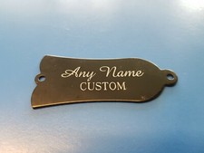PERSONALISED ENGRAVED LES PAUL / SG GUITAR TRUSS ROD COVER FITS GIBSON Black