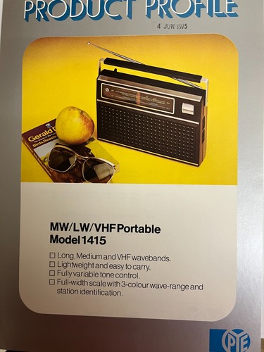 Pye 1415 vhf portable - mw/lw/vhf,