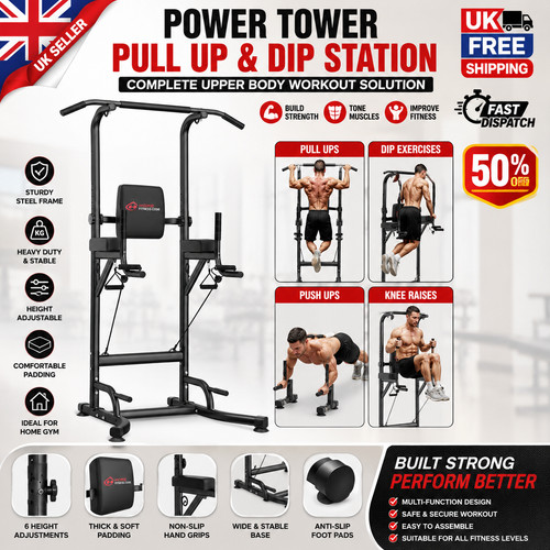 Power tower pull bar dip - power, up