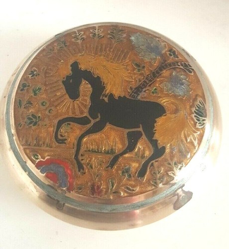 Brass horse intricate - intricate, enamel