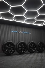 Defender Black Alloy Wheels Genuine 6011 With Michelin Mud Snow Tyres x FOUR