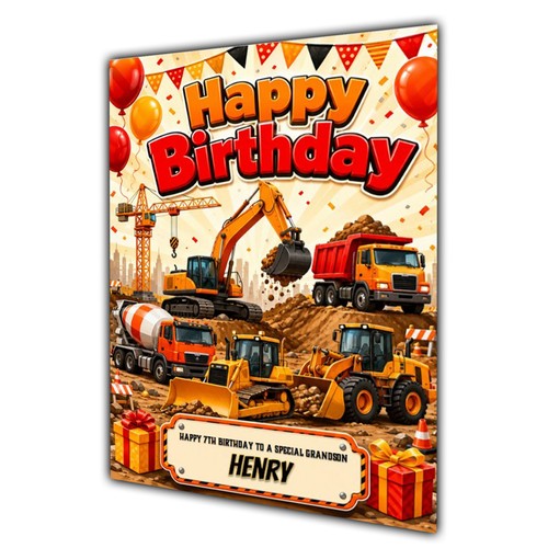 Digger truck birthday - truck,