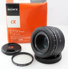 Sony DT 50mm f1.8 SAM lens for A mount DSLR Cameras - A350 A33 A77 A230 etc fit