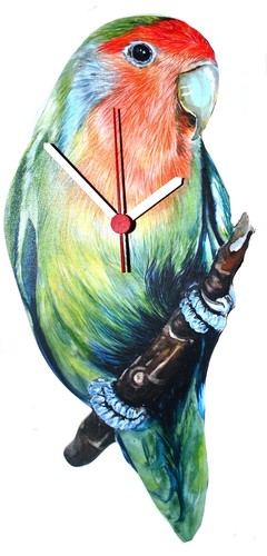 Love bird clock - love,
