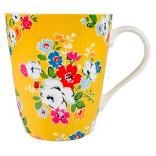 Cath Kidston Clifton Rose Yellow Floral Stanley Fine China Mug