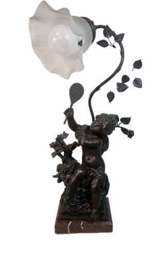 Antique spelter figural - spelter,
