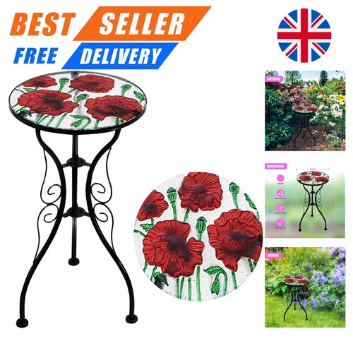 Chic round poppies mosaic - round,