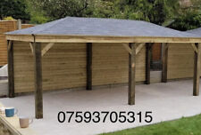 6m x 3m wooden gazebo £2800 Delivered & Installed shelter pergola felt shingles