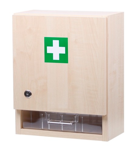 Wooden wall mounted pharmacy - wall,