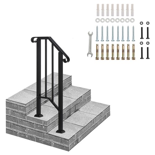 Iron step handrail 2step - step,