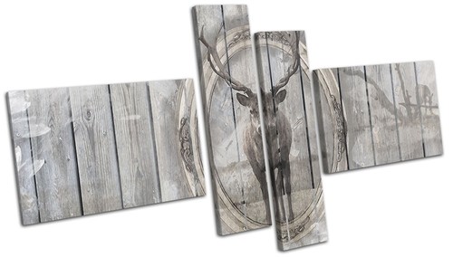 Shabby chic stag - chic, wood