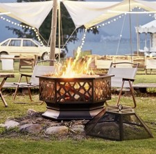 Outdoor Hex Fire Pit 66cm