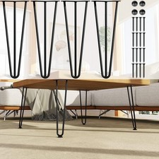 4x Hairpin Legs Hair Pin Legs Set for Furniture Bench Desk Table Metal Steel DIY