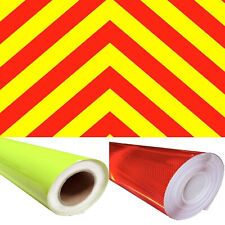 Chapter 8 Compliant DIY Reflective Chevron Tape - Red & Fluorescent Yellow 150mm