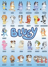Bluey Characters Posters ready