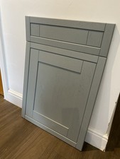 SOLID OAK IN FRAME STYLE KITCHEN DOOR 500 x 570 + 500 x 140  Duck Egg Blue DZ733