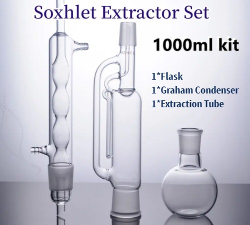 1000ml 3pcs soxhlet - soxhlet, extractor