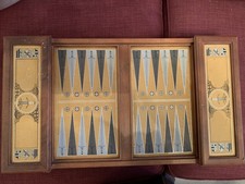 Excalibur backgammon set in wooden case