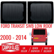 2 x Ford Transit Mk 6/7 2000-2014 Barn Door Windows SWB Low Roof Privacy Windows