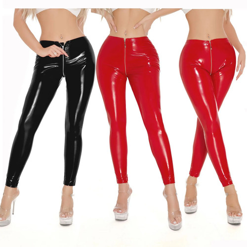 Womens wetlook leather - pu,