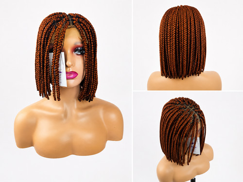 Handmade burgundy bob braid - bob,