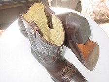 LOBLAN MEN 10 COWBOY BROWN GENUINE LEATHER 8141 BOOT SNIP TOE WESTERN CITY GREAT
