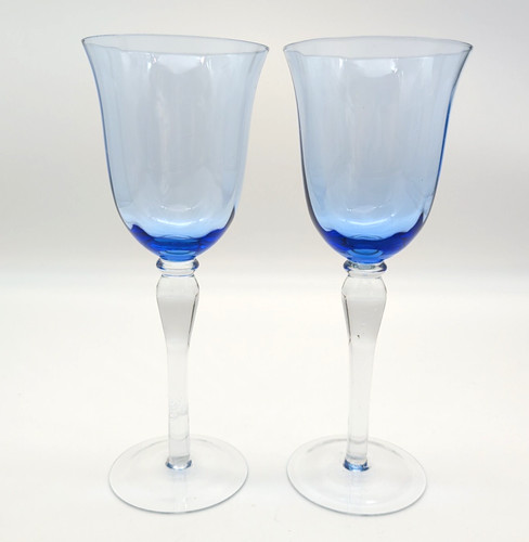Vintage wine glasses blue - wine,