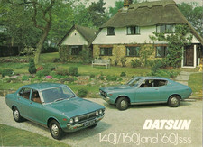 Datsun Violet Mk2 1976-1977 UK Market Sales Brochure 140J, 160J & SSS Nissan