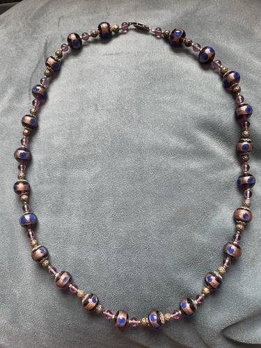 Beautiful vintage foiled bead - foiled,