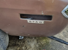 TRIUMPH STAG U.S.A spec rear stag badges n/s & o/s, parts breaking all parts